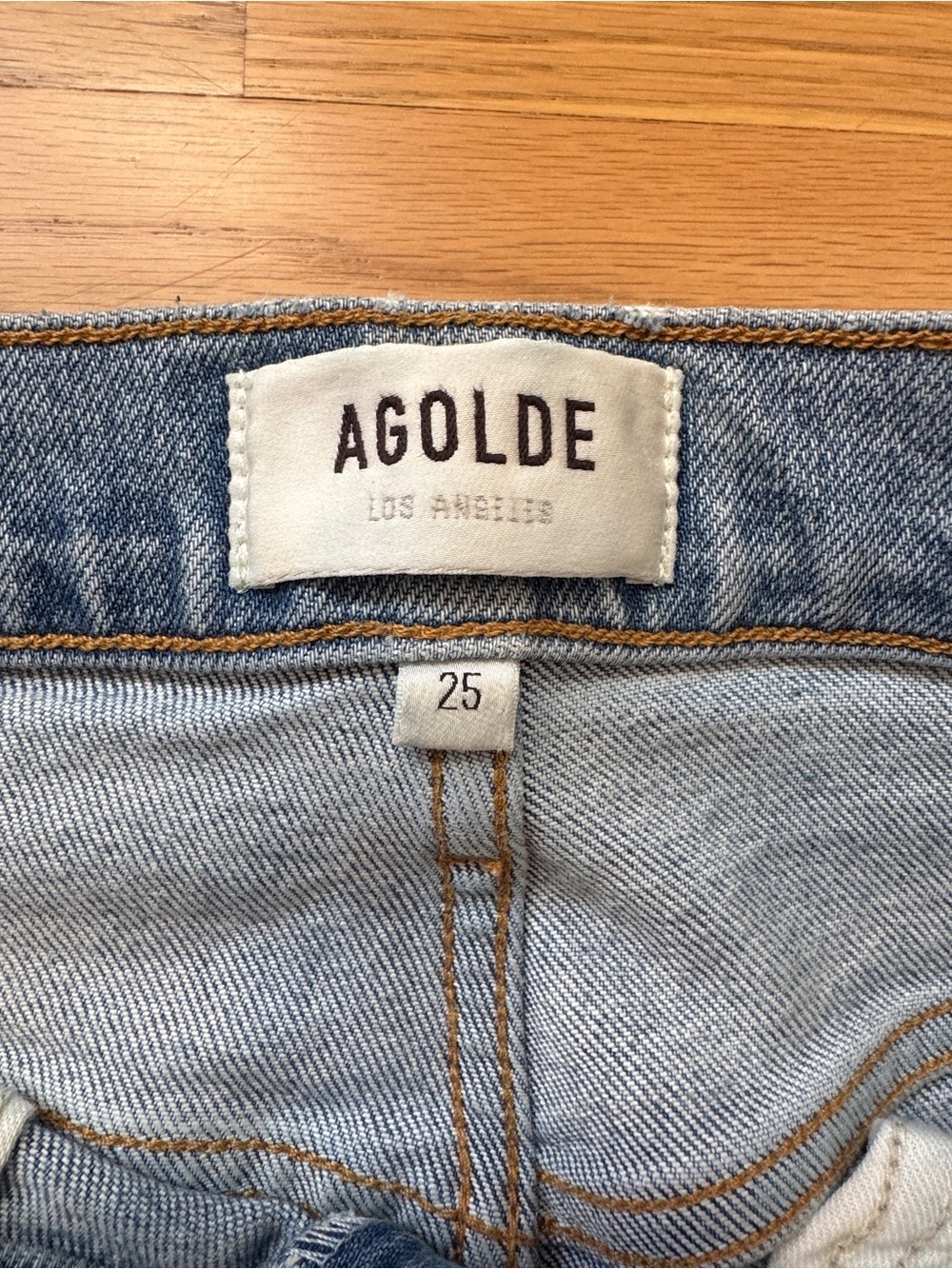 Agolde Riley High Rise Straight Crop Jeans 25 - Picture 3 of 7